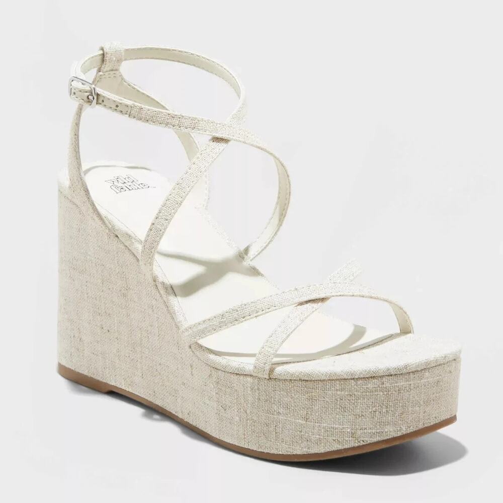 Women’s Ronnie Strappy Platform Wedge Heels - Wild Fable 9